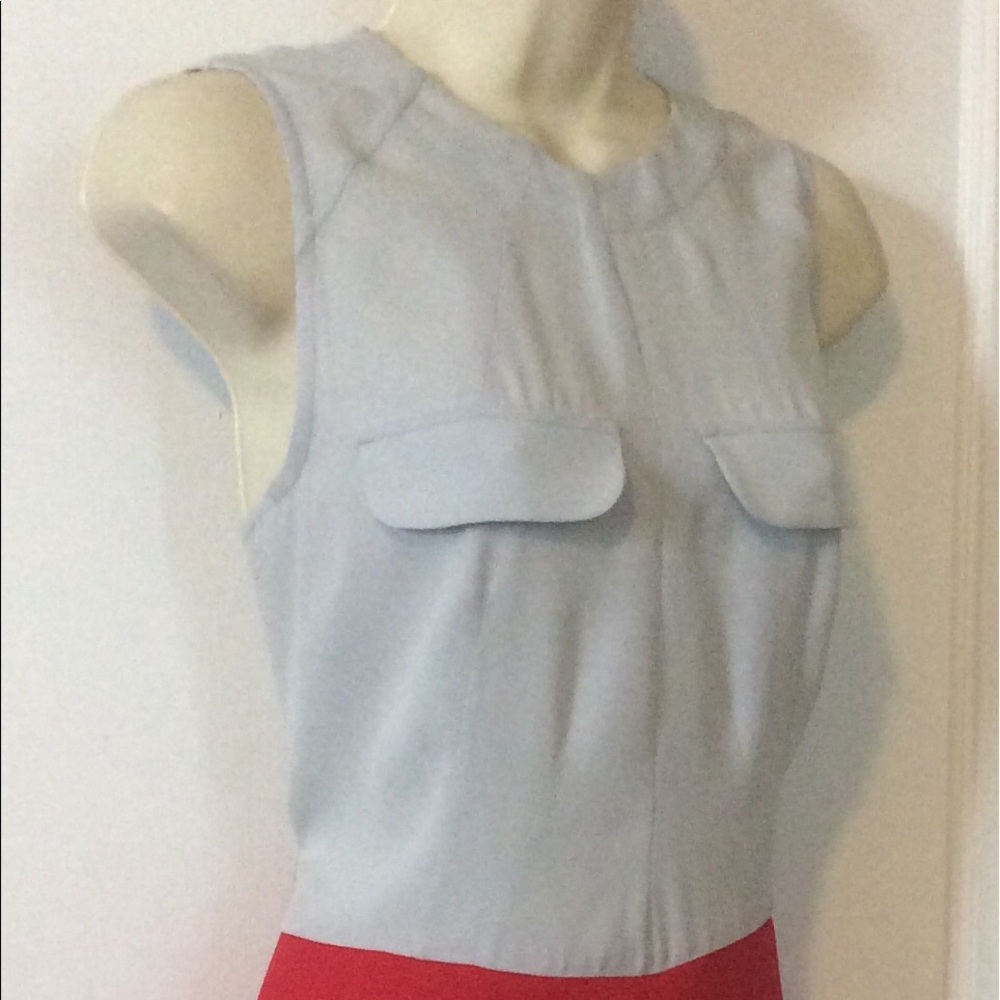 NWOT Grey/Red Wool Color-block MARNI Dress Sz.42